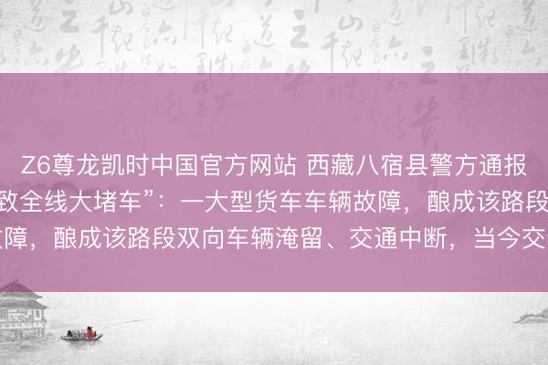 Z6尊龙凯时中国官方网站 西藏八宿县警方通报“怒江72拐大货车侧翻致全线大堵车”：一大型货车车辆故障，酿成该路段双向车辆淹留、交通中断，当今交通暂未复原