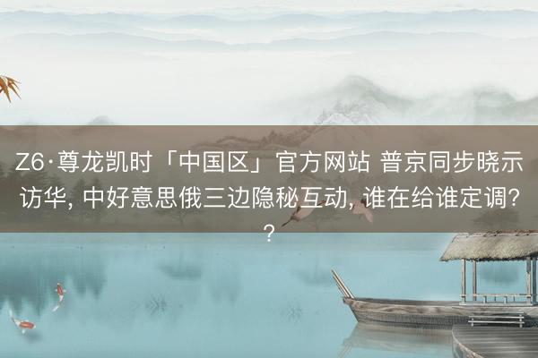 Z6·尊龙凯时「中国区」官方网站 普京同步晓示访华， 中好意思俄三边隐秘互动， 谁在给谁定调?