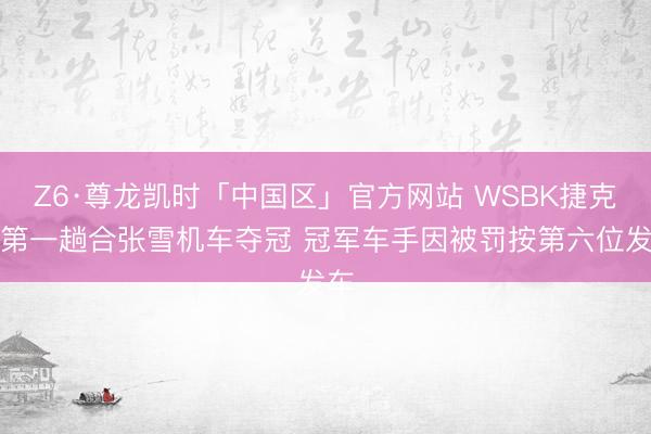Z6·尊龙凯时「中国区」官方网站 WSBK捷克站第一趟合张雪机车夺冠 冠军车手因被罚按第六位发车