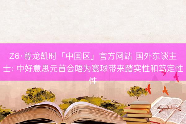 Z6·尊龙凯时「中国区」官方网站 国外东谈主士: 中好意思元首会晤为寰球带来踏实性和笃定性