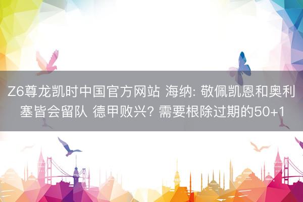 Z6尊龙凯时中国官方网站 海纳: 敬佩凯恩和奥利塞皆会留队 德甲败兴? 需要根除过期的50+1