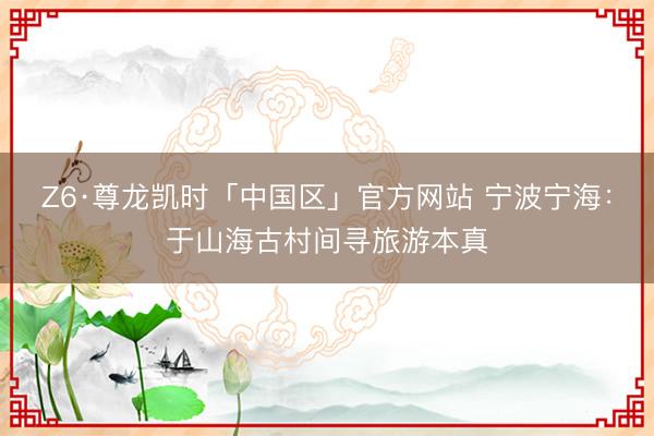Z6·尊龙凯时「中国区」官方网站 宁波宁海：于山海古村间寻旅游本真