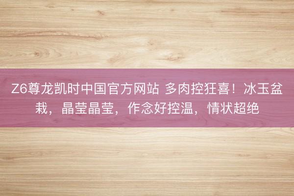 Z6尊龙凯时中国官方网站 多肉控狂喜！冰玉盆栽，晶莹晶莹，作念好控温，情状超绝