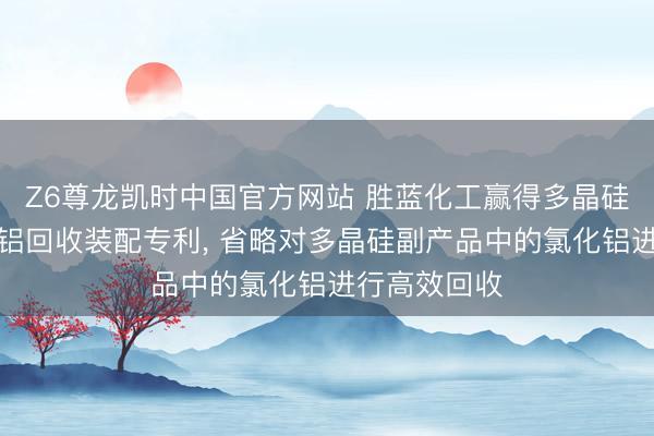 Z6尊龙凯时中国官方网站 胜蓝化工赢得多晶硅副产品氯化铝回收装配专利， 省略对多晶硅副产品中的氯化铝进行高效回收