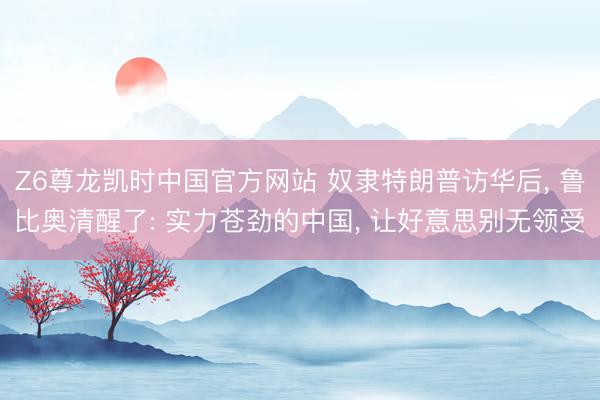 Z6尊龙凯时中国官方网站 奴隶特朗普访华后， 鲁比奥清醒了: 实力苍劲的中国， 让好意思别无领受