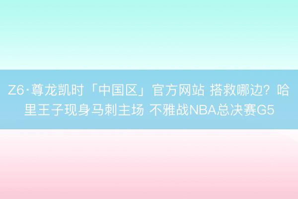 Z6·尊龙凯时「中国区」官方网站 搭救哪边？哈里王子现身马刺主场 不雅战NBA总决赛G5