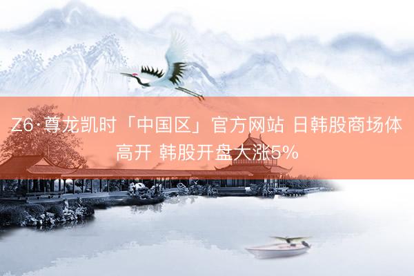 Z6·尊龙凯时「中国区」官方网站 日韩股商场体高开 韩股开盘大涨5%