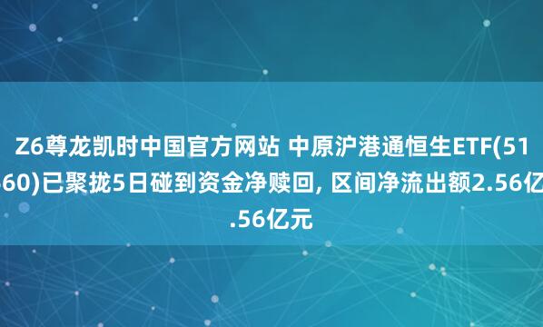 Z6尊龙凯时中国官方网站 中原沪港通恒生ETF(513660)已聚拢5日碰到资金净赎回， 区间净流出额2.56亿元