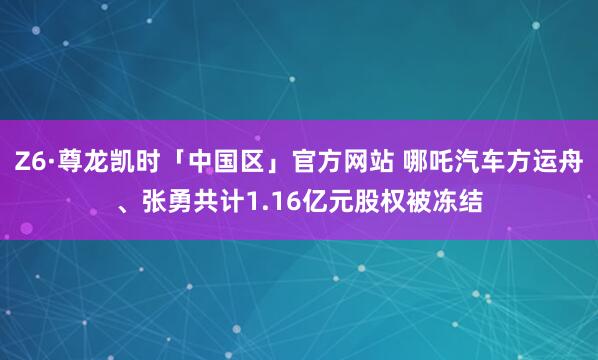 Z6·尊龙凯时「中国区」官方网站 哪吒汽车方运舟、张勇共计1.16亿元股权被冻结
