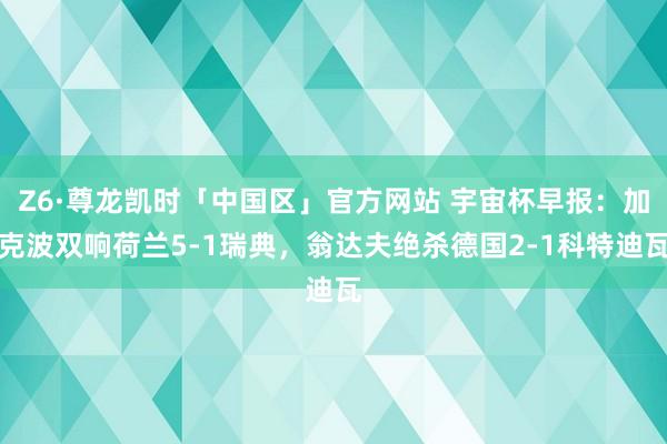 Z6·尊龙凯时「中国区」官方网站 宇宙杯早报:加克波双响荷兰5-1瑞典,翁达夫绝杀德国2-1科特迪瓦