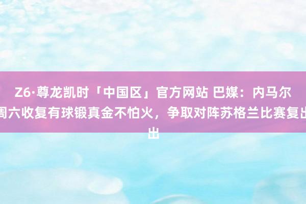 Z6·尊龙凯时「中国区」官方网站 巴媒：内马尔周六收复有球锻真金不怕火，争取对阵苏格兰比赛复出